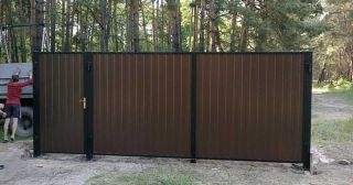 Купить распашные ворота из профнастила Кузнецк, цена от 2725 руб.